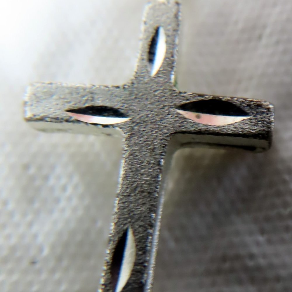 5/8" Silver Color Cross Pendant Cut out Design